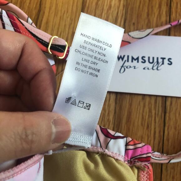 Swimsuits for All Tankini Pink Floral Retro 16 C/D - Picture 6 of 8